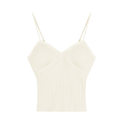 Lace Camisole Top with Built-in Chest Pad