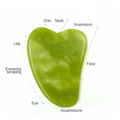 Triangle Color Natural Jade Face Roller And Gua Sha Massage Set