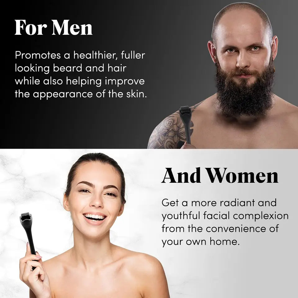 540 Microneedle Derma Roller for Face, Body and Beard