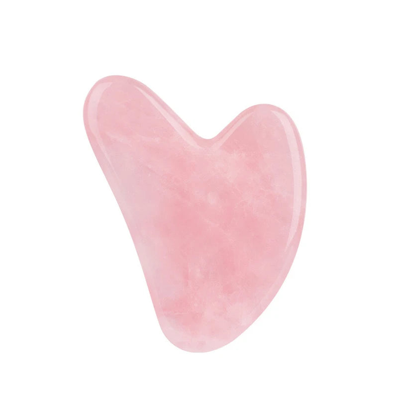 Pink Love Color Natural Jade Face Roller And Gua Sha Massage Set