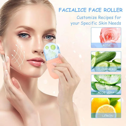 Ice Face Roller & Stainless Steel Gua Sha Facial Set