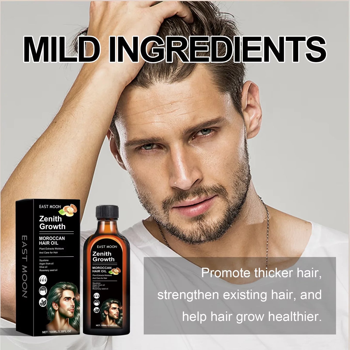 Hair Growth Essential Oil Treatment Dry Damaged Prevent Frizzy Nourish Scalp Nourishing Moisturizing Rosemary Hair Regrowth Oil