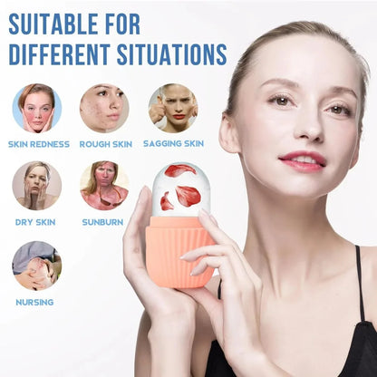 Ice Face Roller & Stainless Steel Gua Sha Facial Set