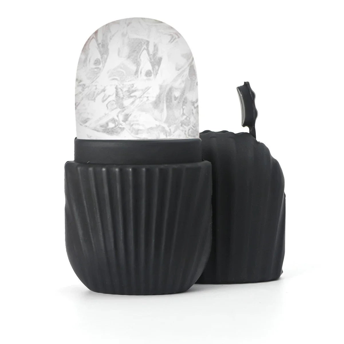 1Pc Black Color Ice Face Roller & Stainless Steel Gua Sha Facial Set