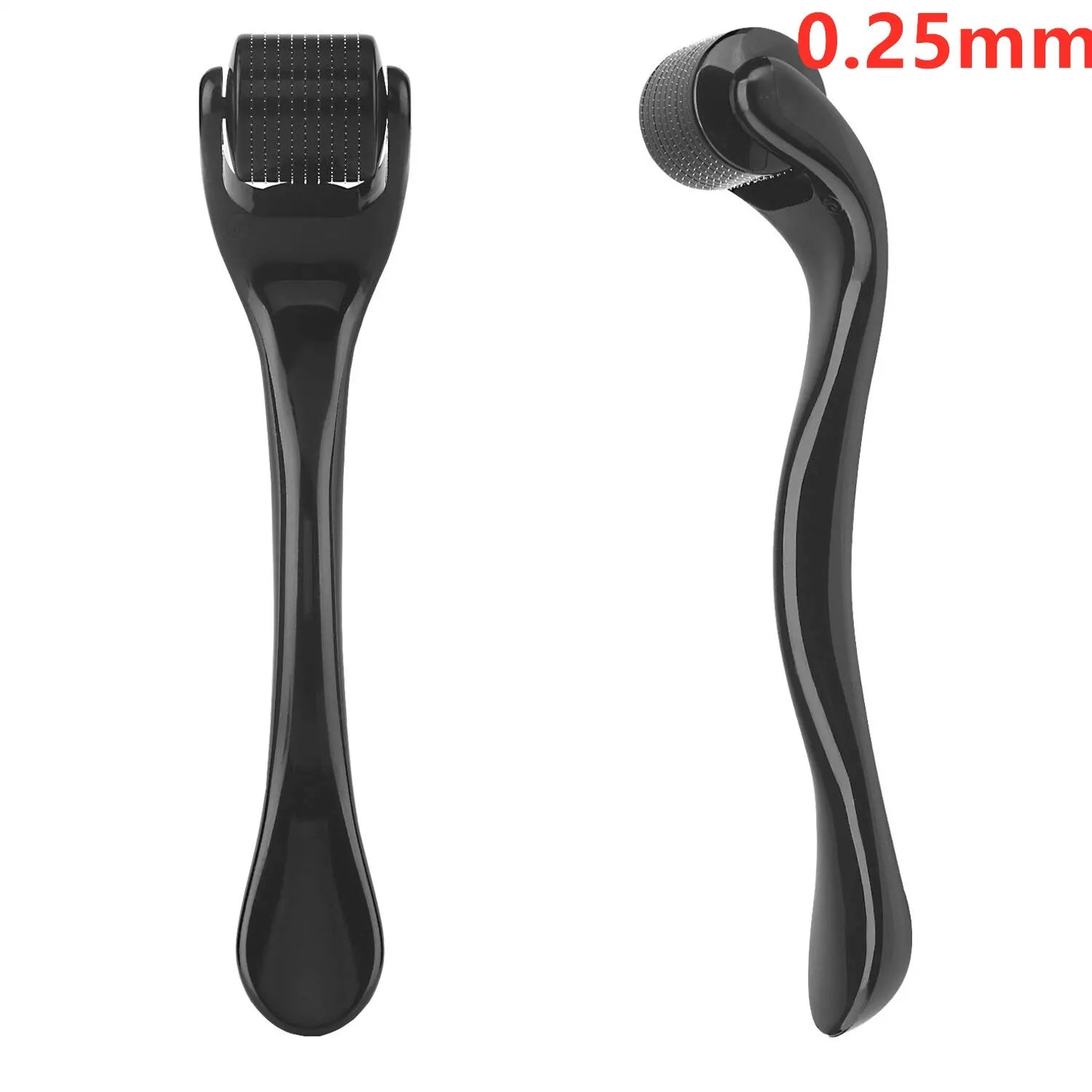 Full Black 0.25 Color 540 Microneedle Derma Roller for Face, Body and Beard
