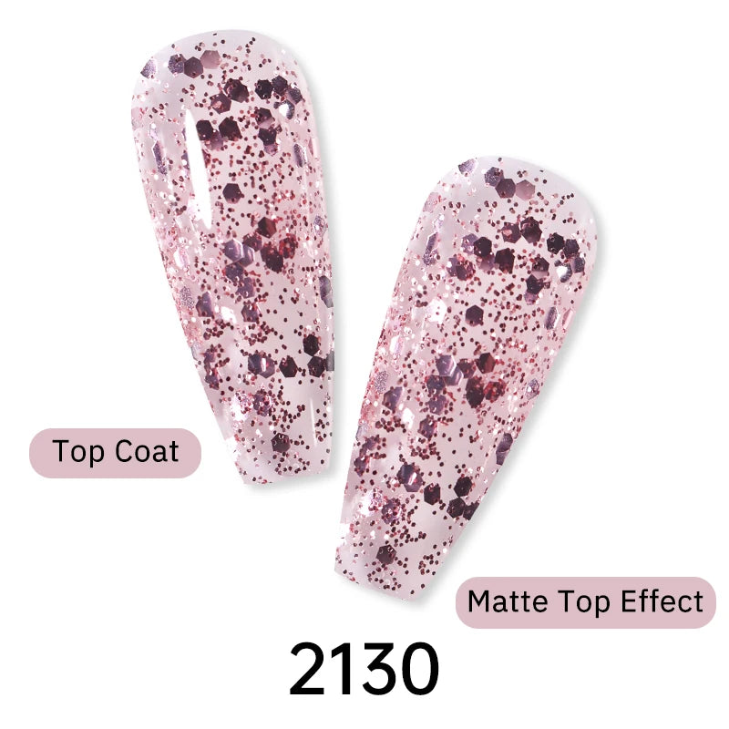 Arte Clavo Glitter Gel Nail 15ml Semi Permanent Soak Off UV Gel Varnish Nail Manicure Top Base Coat Gel Polish Art Decoration