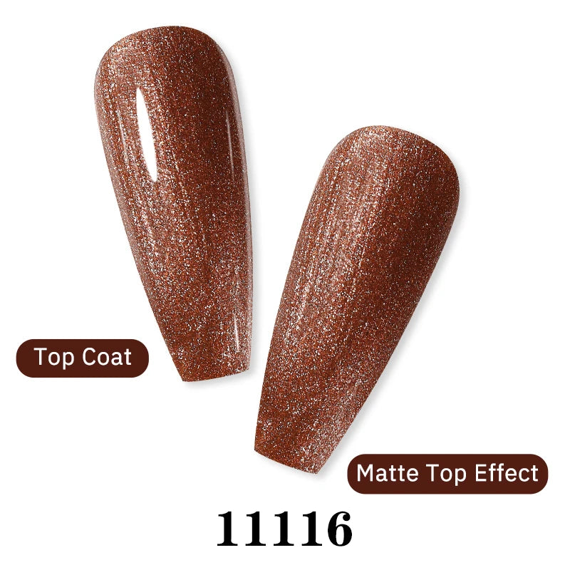 Arte Clavo Glitter Gel Nail 15ml Semi Permanent Soak Off UV Gel Varnish Nail Manicure Top Base Coat Gel Polish Art Decoration