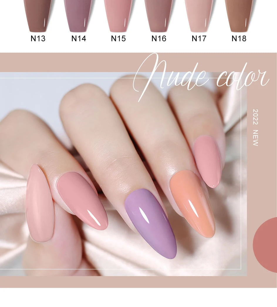 Arte Clavo Glitter Gel Nail 15ml Semi Permanent Soak Off UV Gel Varnish Nail Manicure Top Base Coat Gel Polish Art Decoration