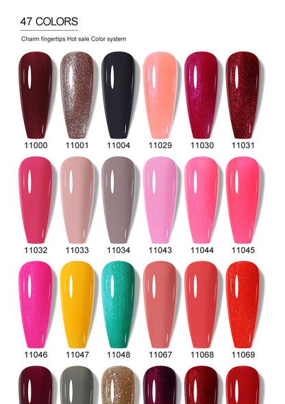 Arte Clavo Glitter Gel Nail 15ml Semi Permanent Soak Off UV Gel Varnish Nail Manicure Top Base Coat Gel Polish Art Decoration