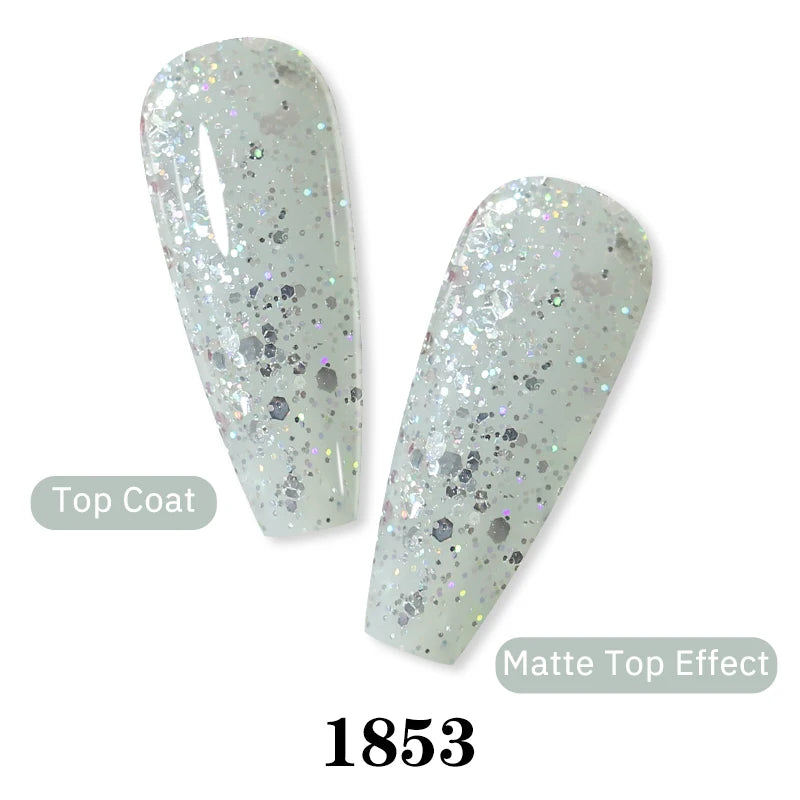 Arte Clavo Glitter Gel Nail 15ml Semi Permanent Soak Off UV Gel Varnish Nail Manicure Top Base Coat Gel Polish Art Decoration
