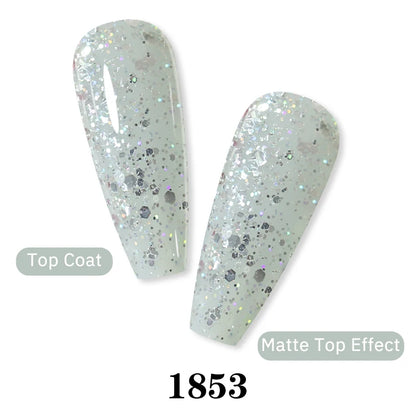 Arte Clavo Glitter Gel Nail 15ml Semi Permanent Soak Off UV Gel Varnish Nail Manicure Top Base Coat Gel Polish Art Decoration
