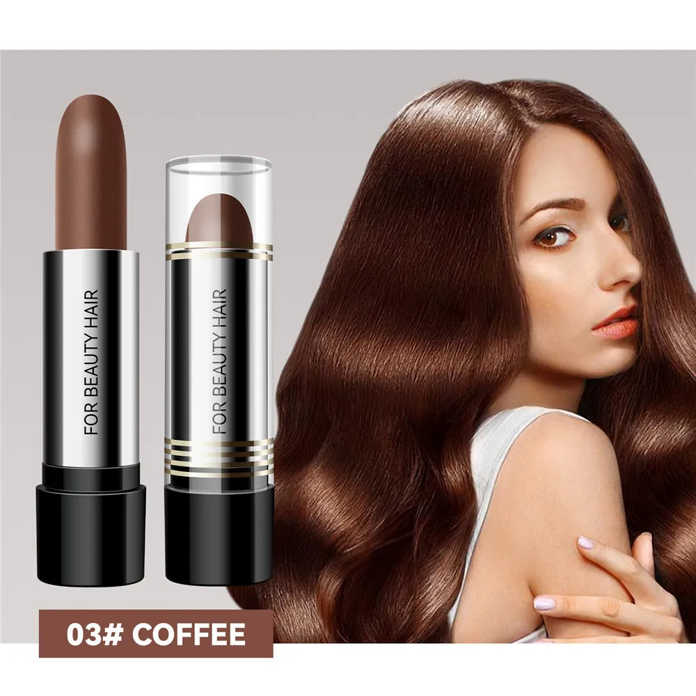Temporary Hair Dye Pen Covering Gray Hair Lipstick Style Hair Line Shadow Cream Instantly BlackBrown Root Cover Up Concealer Pen