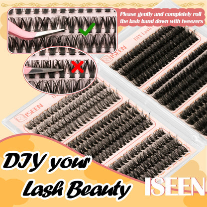 DIY Lash Extension Kit 30D40D50D60D80D100D Lash Clusters Kit Natural Look with Bond and Seal Lash Glue Remover Lash Tweezer